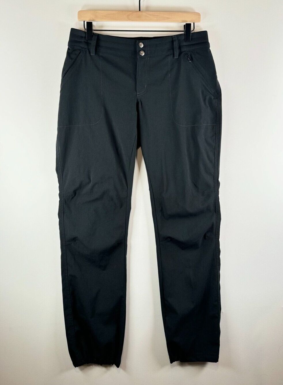 KUHL Pants Women Ripstop Low Rise Straight Leg Drawstring Stretch Hiking Black 8